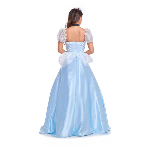 Women's Ball Gown Costume Blue Princess Dress Halloween Costume