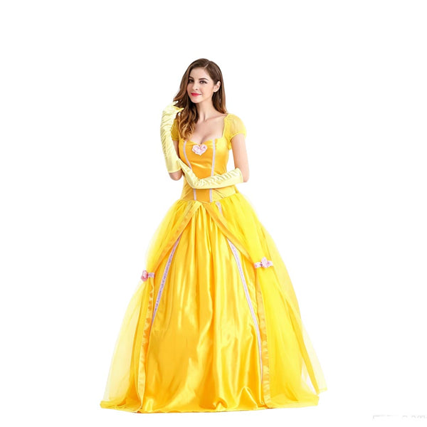 Women's Classic Beauty Fairytale Princess Long Dress Gown Halloween Costume