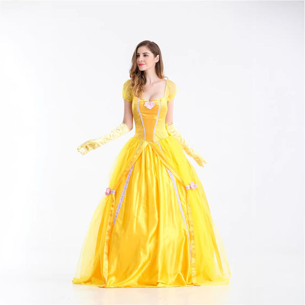 Women's Classic Beauty Fairytale Princess Long Dress Gown Halloween Costume