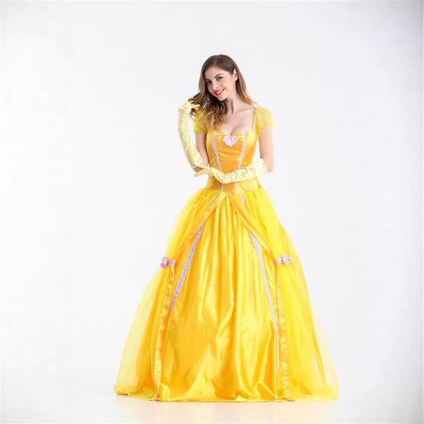 Women's Classic Beauty Fairytale Princess Long Dress Gown Halloween Costume