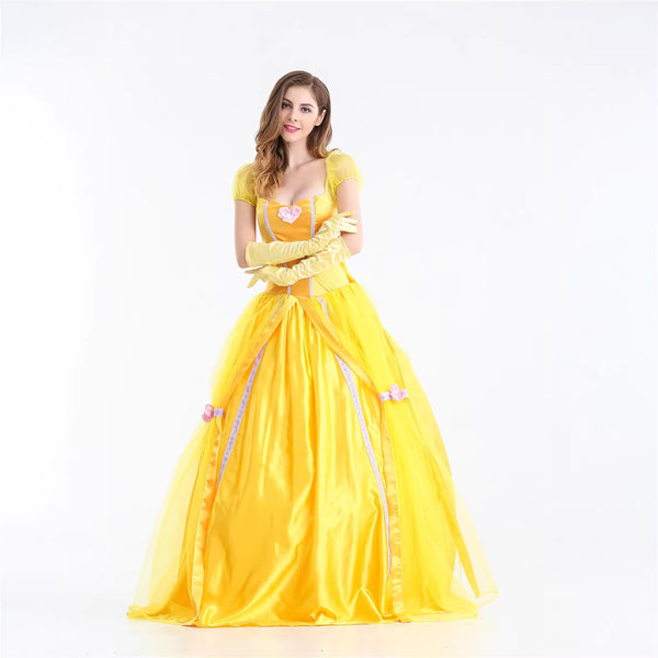 Women's Classic Beauty Fairytale Princess Long Dress Gown Halloween Costume