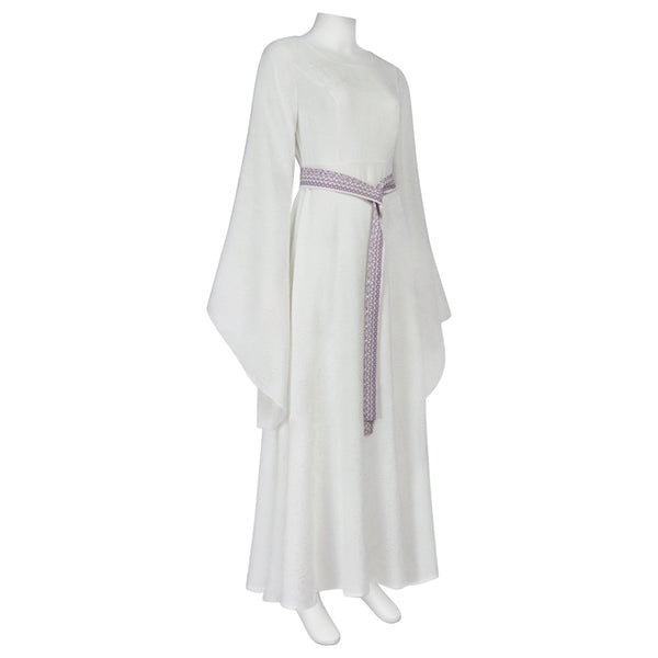 Womens Galadriel Cosplay Costume Elf Queen Dress Wicked Witch White Dress Medieval Dress Gothic Victorian Gown