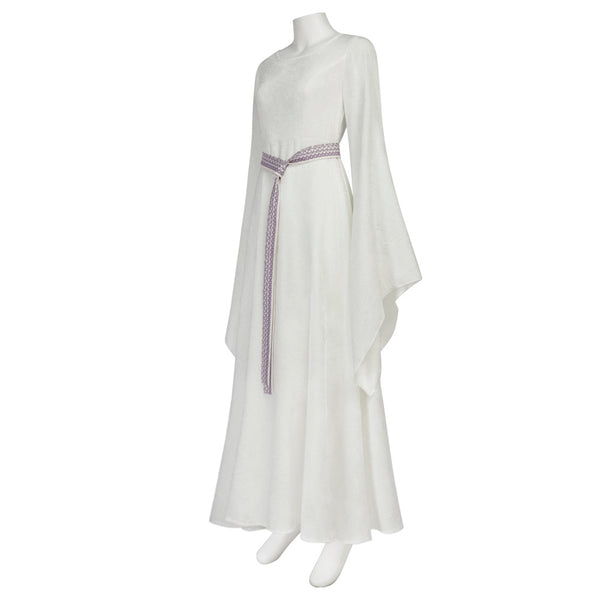 Womens Galadriel Cosplay Costume Elf Queen Dress Wicked Witch White Dress Medieval Dress Gothic Victorian Gown