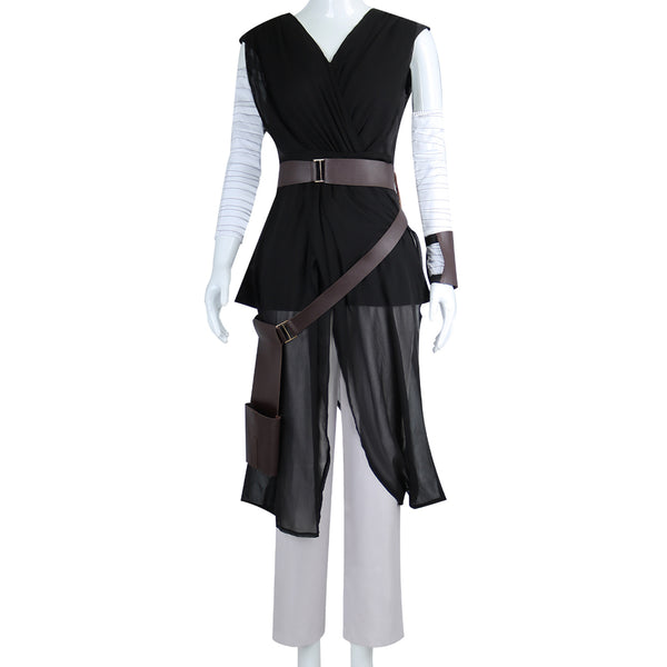 Womens Rey Costume Outfit Full Set with Belt for Halloween Role Play Costume for Women Girls