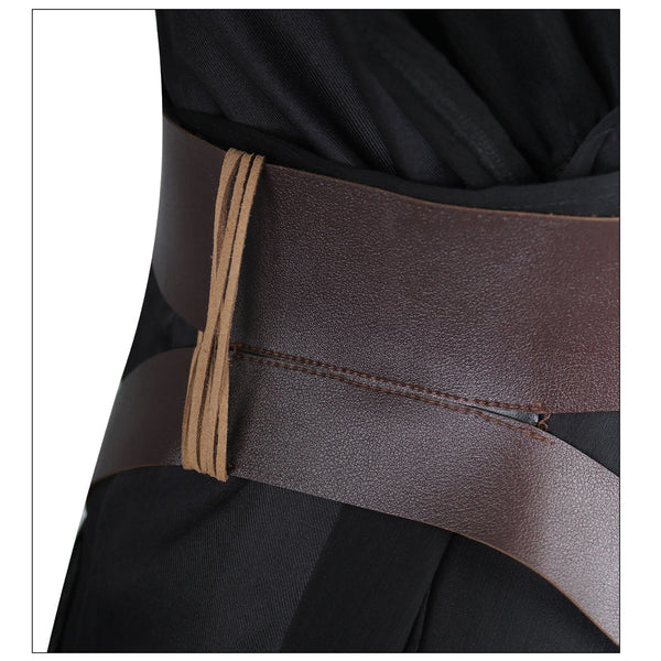 Womens Rey Costume Outfit Full Set with Belt for Halloween Role Play Costume for Women Girls
