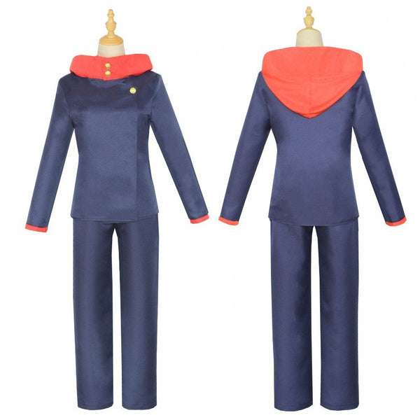 Yuji Costume Suit With Wigs Halloween Itadori Cosplay Uniform Outfit Full Ser Unisex Anime Cosplay Costume