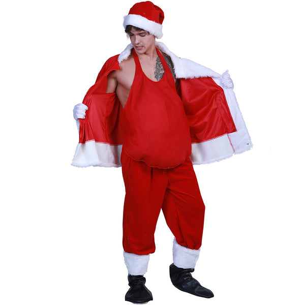 2022 Christmas Adults Santa Claus Men's Padded Santa Belly Costume Accessory