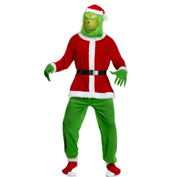 2020 Christmas The Grinch Costume Full Set