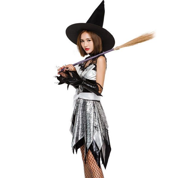 Faux Leather Lace Hot Stamping Witch Costume Halloween/Stage Performance/Party