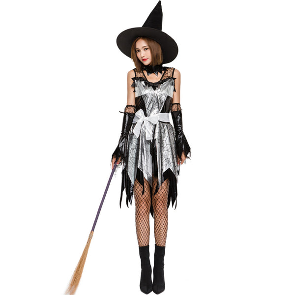 Faux Leather Lace Hot Stamping Witch Costume Halloween/Stage Performance/Party