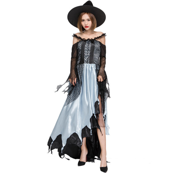 Black Lace Sexy Irregular Witch Cosplay Costume Halloween/Stage Performance/Party