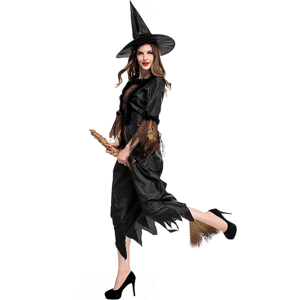 Spider Net Printed Witch Cosplay Costume Halloween/Stage Performance/Party