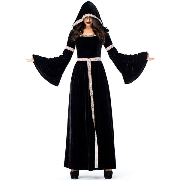 Retro Court Black Witch Cosplay Costume Halloween/Stage Performance/Party