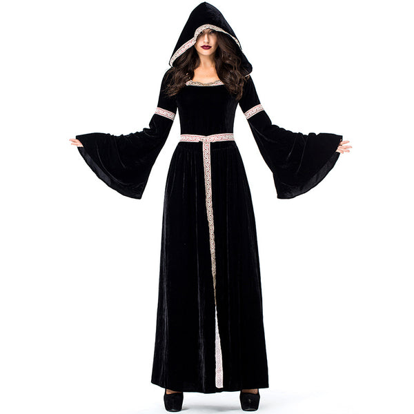 Retro Court Black Witch Cosplay Costume Halloween/Stage Performance/Party