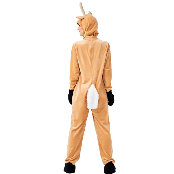 Adult Deer Animal Cosplay Costume Halloween Onesis Women