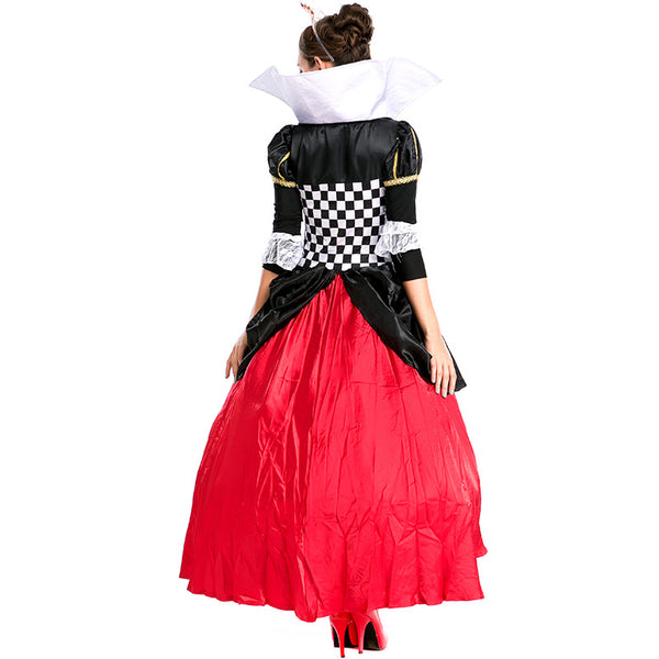 Adult Women Deluxe Poker Queen of Hearts Costume For Halloween/Stage Performance/Party