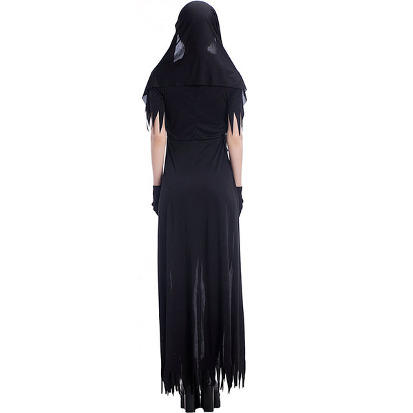 Adult Women Dreadful Nun Costume For Halloween/Stage Performance/Party