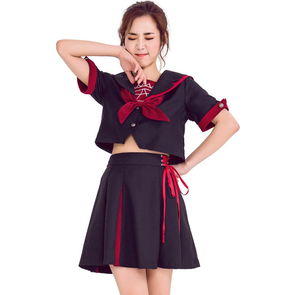 Japanese School Girl Style Navy Sailor Uniform Costume
