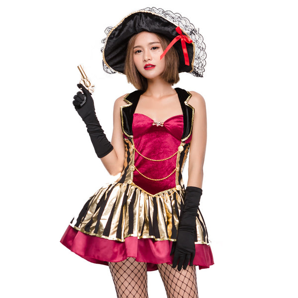 Adult Women Sexy Deluxe Pirate Cosplay Costume Halloween / Stage Performance / Party