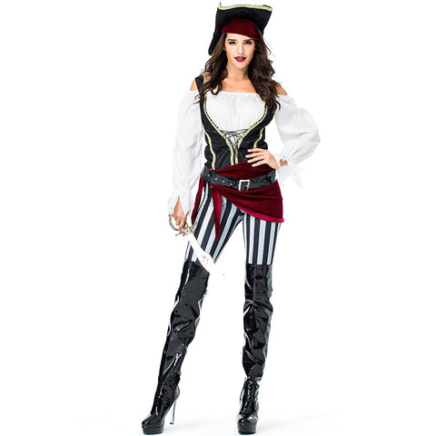 Adult Women Deluxe Sexy Pirate Cosplay Costume Halloween/Stage Performance/Party