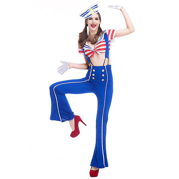 Sling Bell-bottom Pants Navy Sailor Costume