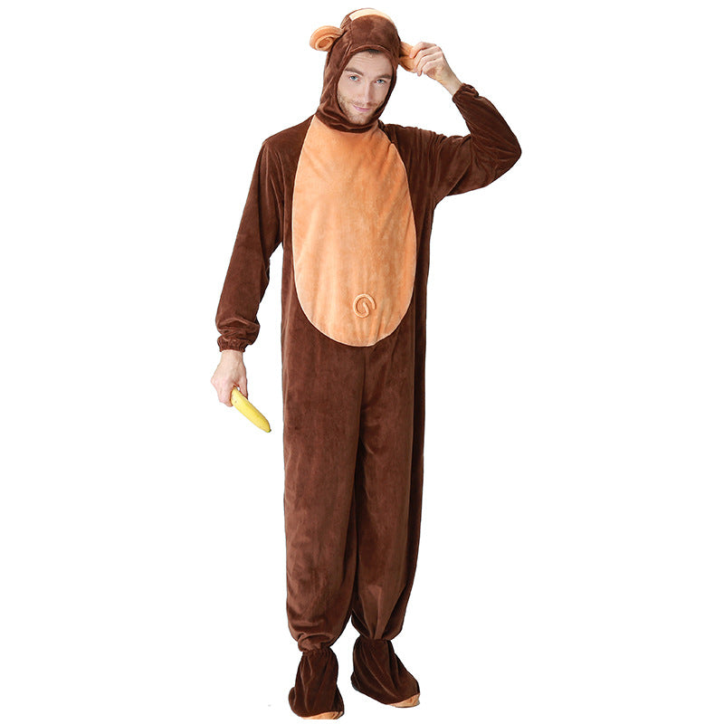 Adults Monkey Animal Cosplay Costume Halloween Cosplay Onesis Men