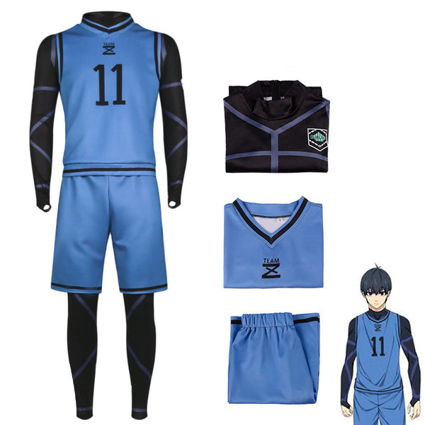 Anime Blue Lock Yoichi Isagi Costume BLUELOCK  Team Z NO.11 Jersey Full Set Costume