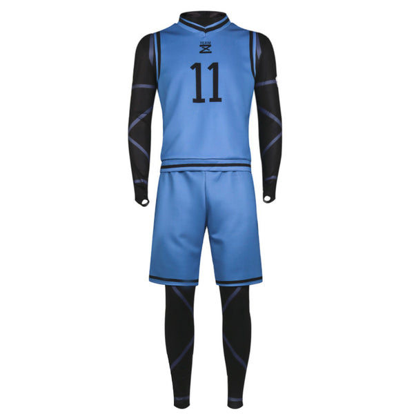 Anime Blue Lock Yoichi Isagi Costume BLUELOCK  Team Z NO.11 Jersey Full Set Costume