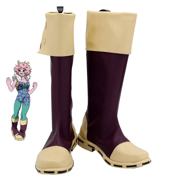 Anime Boku No Hero / My Hero Academia Ashido Mina Pinky  Full Set Costume Zentai+Wigs+Boots Halloween Carnival Outfit