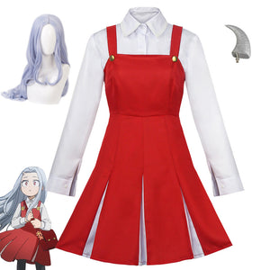 Anime Boku No Hero / My Hero Academia Eri Costume Dress Halloween Cosplay Red Dress Outfit