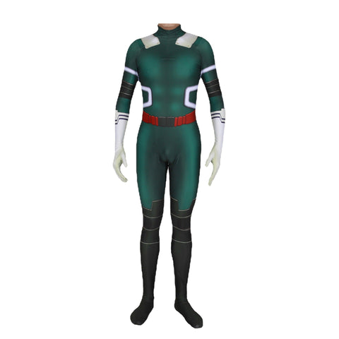 Midoriya Izuku Deku Zentai Costume Izuku's Costume Gamma Halloween Cosplay Jumpsuit For Kids Adults