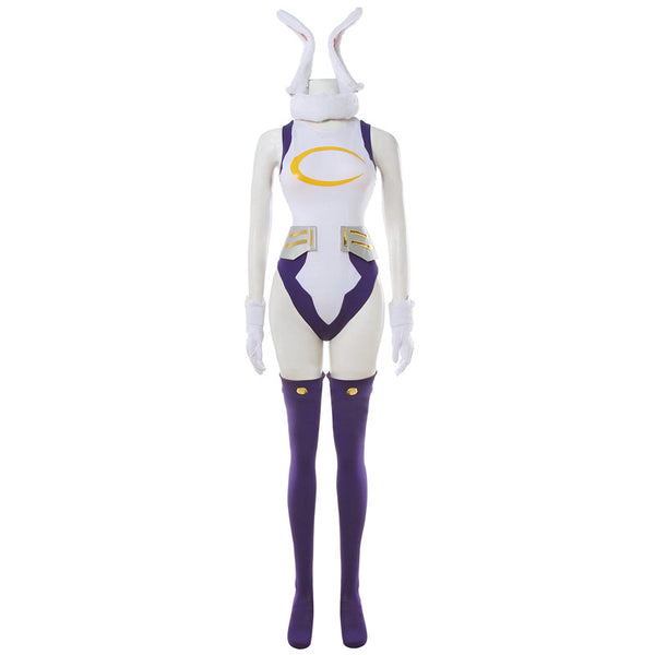 Anime Boku No Hero / My Hero Academia Rabbit Hero: Mirko Rumi Usagiyama Jumpsuit Costume Full Set Cosplay Outfit