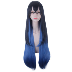 Anime Demon Slayer Kimetsu no Yaiba Inosuke Hashibira Female Costume Wigs Blue Long Wigs