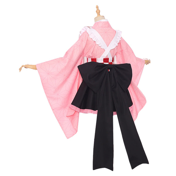 Anime Demon Slayer Kimetsu no Yaiba Nezuko Kamado Kimono Maid Lolita Dress Costume Women Girls Cosplay Dress