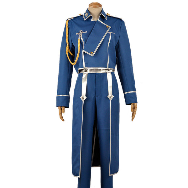 Anime Fullmetal Alchemist Cosplay Roy Mustang Uniform Costume Halloween Carnival Outfit