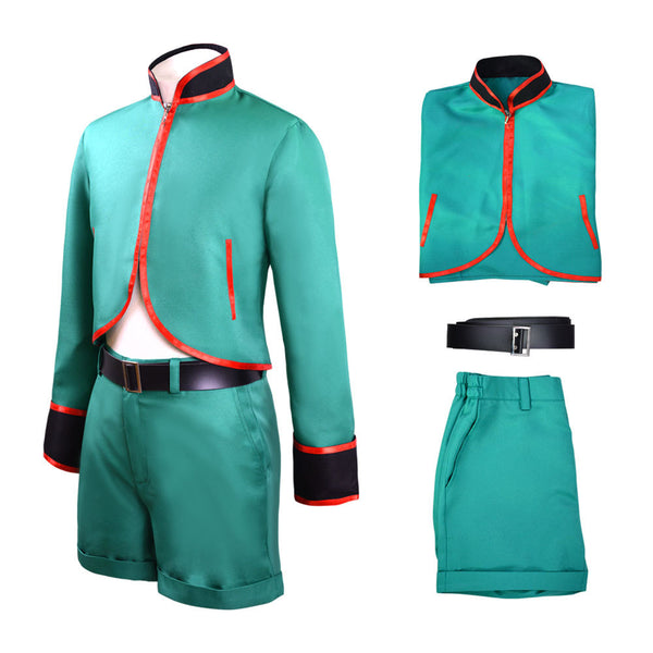 Hunter x Hunter Gon Freecss Cosplay Costume Green Suit Outfit Halloween Unisex Costume