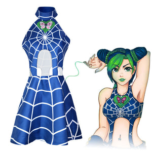 Anime JoJo's Bizarre Adventure Cospaly Stone Ocean Jolyne Cujoh Short Dress Costume Halloween Costume