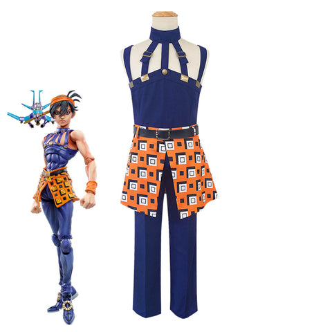 Anime JoJo's Bizarre Adventure Golden Wind Narancia Ghirga Cosplay Costume Halloween Cosplay Outfit