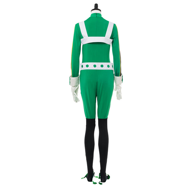 Anime My Hero Academia Froppy Tsuyu Asui Fighting Suit Cosplay Costume Jumpsuit With Props Deluxe Version