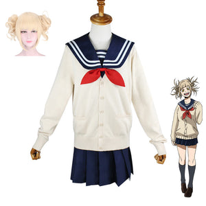 Anime My Hero Academia League of Villains Himiko Toga Cosplay Costume With Wigs