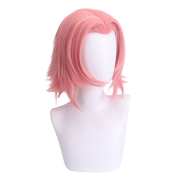 Anime Haruno Sakura Cosplay Wigs Short Pink Wigs