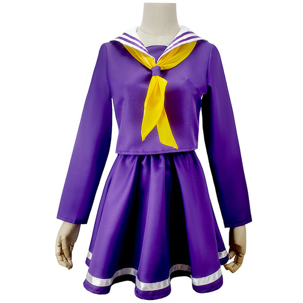 Anime No Game No Life Zero Shiro Costume Uniform Dress Halloween Cosplay Outfit