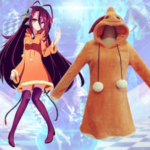 Anime No Game No Life Zero Shuvi Dola Costume Halloween Cosplay Hooded Dress