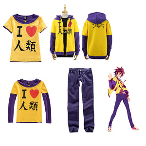 Anime No Game No Life Zero Sora Cosplay Costume Shirt/Jacket/Pants