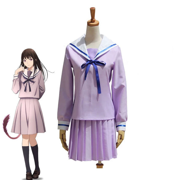Anime Noragami Hiyori Iki Cosplay Costume Uniform  Halloween Costume