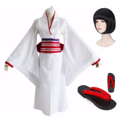 Anime Noragami Nora Kimono Costume With Wigs and Shoes Whole Set Halloween Costume
