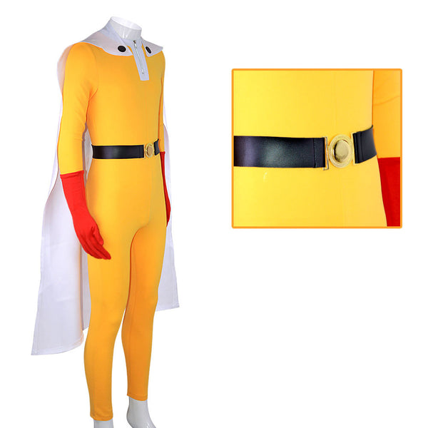 Anime One Punch Man Saitama Costume With Cloak Halloween Carnival Suit Cosplay Costume