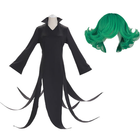 AnimeOne Punch Man Tatsumaki Tornado of Terror Cosplay Costume With Wigs Set Halloween Cosplay Outfit
