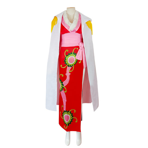 Anime One Piece Pirate Empress Boa Hancock Full Set Cosplay Costume Dress+Cloak Halloween Carnival Cosplay Outfit