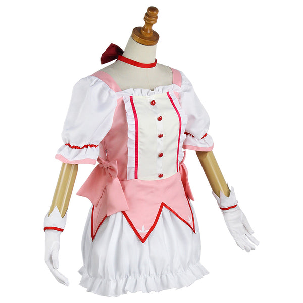 Anime Puella Magi Madoka Magica Kaname Madoka Pink Lolita Dress Costume Halloween Cosplay Outfit